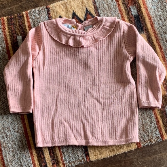 NWT Feltman Brothers Ruffle Collar Ribbed Knit Top - Picture 7 of 7